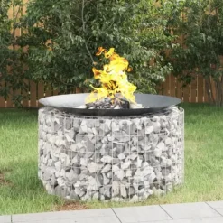 vidaXL gabion-bålkurv Ø 100 cm galvaniseret jern - Ildsteder