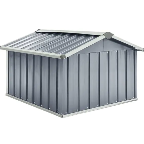 vidaXL garage til robotplæneklipper 92x97x63 cm galvaniseret stål grå - Skure & Redskabsskure