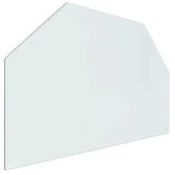 vidaXL glasplade til pejs 80x50 cm sekskantet - Glas