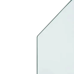 vidaXL glasplade til pejs 80x50 cm sekskantet - Glas