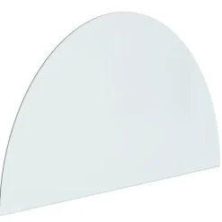 vidaXL glasplade til pejs 1000x600 mm halvrund - Glas