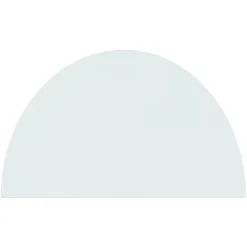 vidaXL glasplade til pejs 1000x600 mm halvrund - Glas