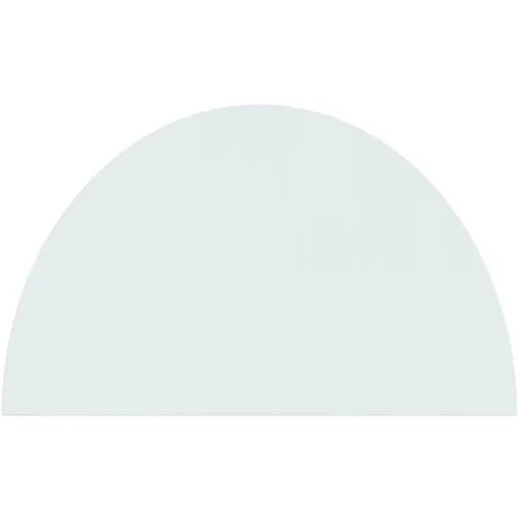 vidaXL glasplade til pejs 1000x600 mm halvrund - Glas