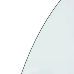 vidaXL glasplade til pejs 1000x600 mm halvrund - Glas