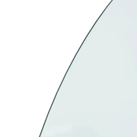 vidaXL glasplade til pejs 1000x600 mm halvrund - Glas