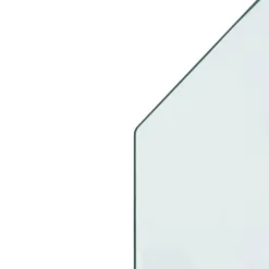 vidaXL glasplade til pejs 80x60 cm sekskantet - Glas