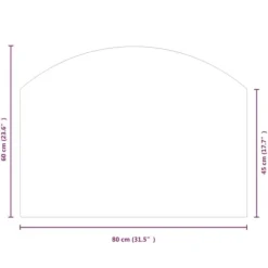 vidaXL glasplade til pejs 80x60 cm - Glas