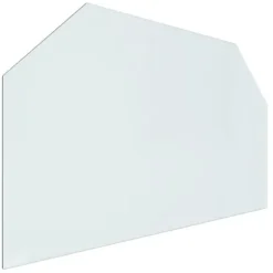 vidaXL glasplade til pejs 100x60 cm sekskantet - Glas