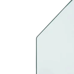 vidaXL glasplade til pejs 100x60 cm sekskantet - Glas