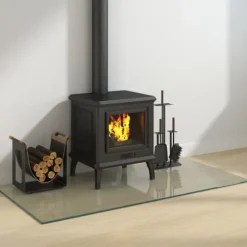 vidaXL glasplade til pejs 120x60 cm rektangulær - Glas
