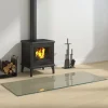 vidaXL glasplade til pejs 120x50 cm rektangulær - Glas