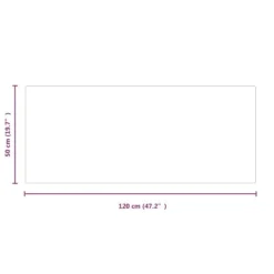 vidaXL glasplade til pejs 120x50 cm rektangulær - Glas