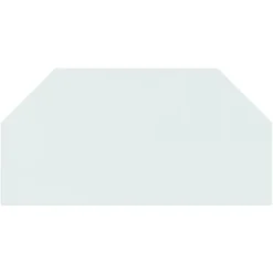 vidaXL glasplade til pejs 100x50 cm sekskantet - Glas