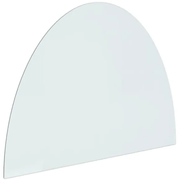 vidaXL glasplade til pejs 800x600 mm halvrund - Glas