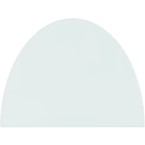 vidaXL glasplade til pejs 800x600 mm halvrund - Glas