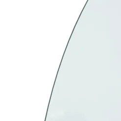 vidaXL glasplade til pejs 800x600 mm halvrund - Glas