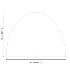 vidaXL glasplade til pejs 800x600 mm halvrund - Glas