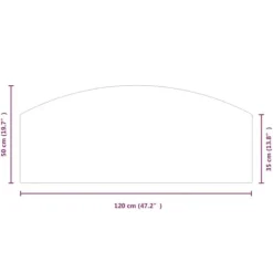 vidaXL glasplade til pejs 120x50 cm - Glas