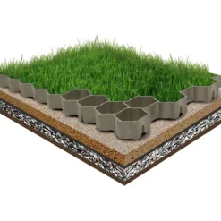 vidaXL græsgitter 16 stk. 60x40x3 cm plastik grøn