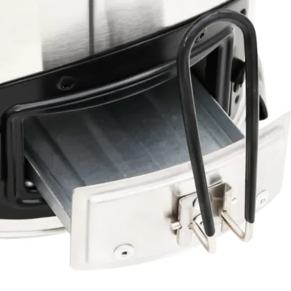 vidaXL grydekomfur m. USB-ventilator 35,5x26x28 cm rustfrit stål sølv - Ildsteder