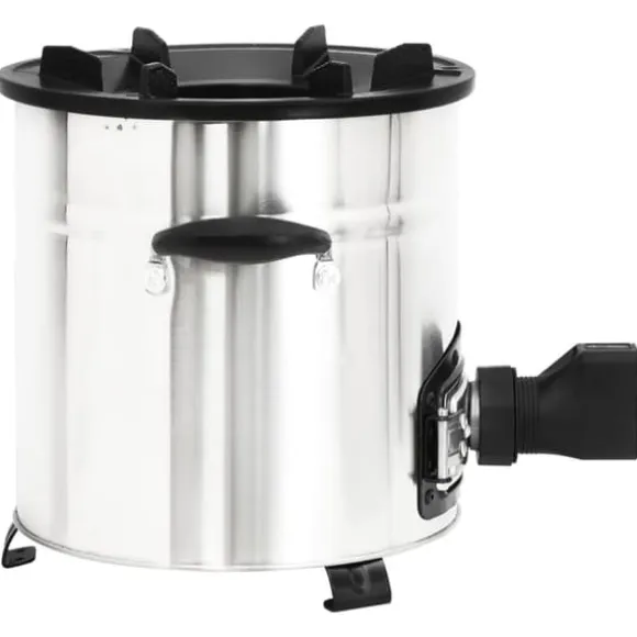 vidaXL grydekomfur m. USB-ventilator 35,5x26x28 cm rustfrit stål sølv - Ildsteder