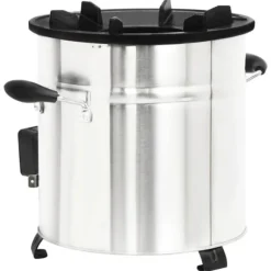 vidaXL grydekomfur m. USB-ventilator 35,5x26x28 cm rustfrit stål sølv - Ildsteder