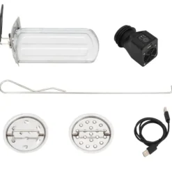 vidaXL grydekomfur m. USB-ventilator 35,5x26x28 cm rustfrit stål sølv - Ildsteder