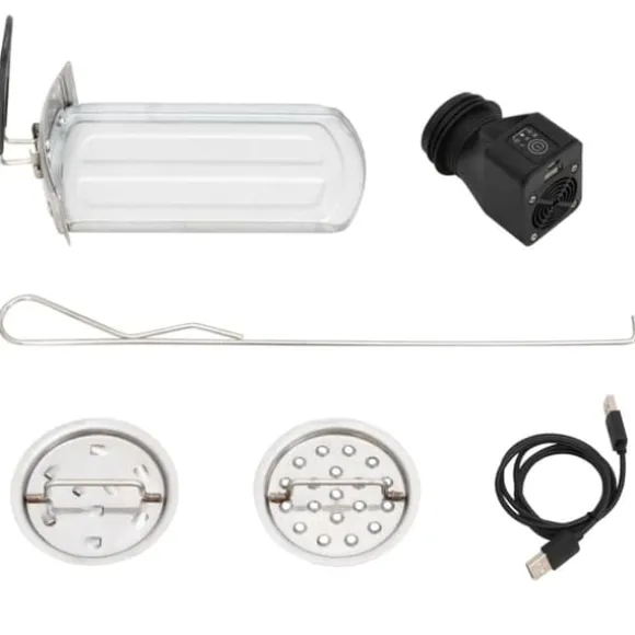 vidaXL grydekomfur m. USB-ventilator 35,5x26x28 cm rustfrit stål sølv - Ildsteder