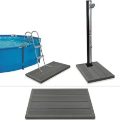 vidaXL gulvelement til soldrevet bruser poolstige WPC - Pool & spa – tilbehør