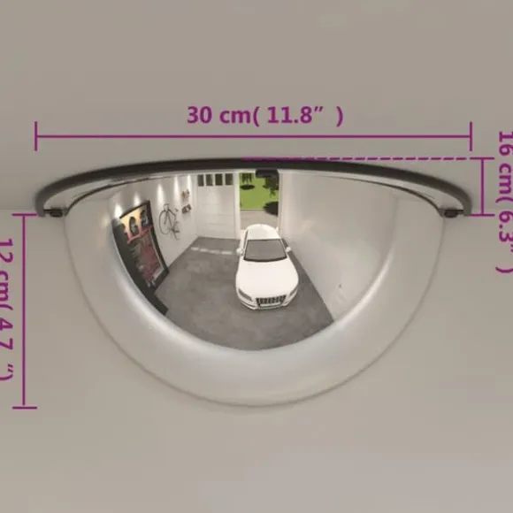vidaXL halve kuppelspejle 2 stk. Ø30 cm akryl - Vej- og trafikskilte
