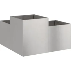 vidaXL Have Blomsterkrukke Sølv 80 x 80 x 48 cm Rustfrit stål