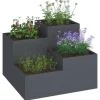 vidaXL Have Blomsterkrukke Antracit 100 x 100 x 60 cm Stål