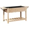 vidaXL Have Blomsterkrukke Beige 155 x 59 x 76.5 cm Massivt fyrretræ