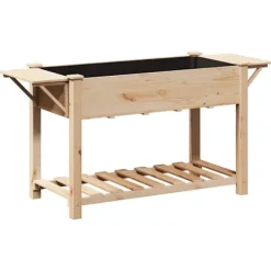 vidaXL Have Blomsterkrukke Beige 155 x 59 x 76.5 cm Massivt fyrretræ