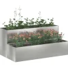 vidaXL Have Blomsterkrukke Sølv 100 x 60 x 45 cm Galvaniseret stål