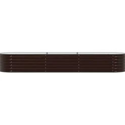 vidaXL Havebed Brun Galvaniseret stål 320 x 80 x 44 cm Slidstærk