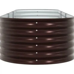 vidaXL Havebed Brun Galvaniseret stål 320 x 80 x 44 cm Slidstærk