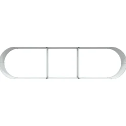 vidaXL Havebed Brun Galvaniseret stål 320 x 80 x 44 cm Slidstærk