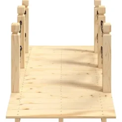 vidaXL havebro med kædegelænder 150x67x56 cm massivt grantræ - Havebroer