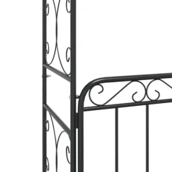 vidaXL havebue med låge 108x45x235 cm stål sort - Havebuer, espalierer & pergolaer