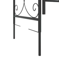 vidaXL havebue med låge 108x45x235 cm stål sort - Havebuer, espalierer & pergolaer