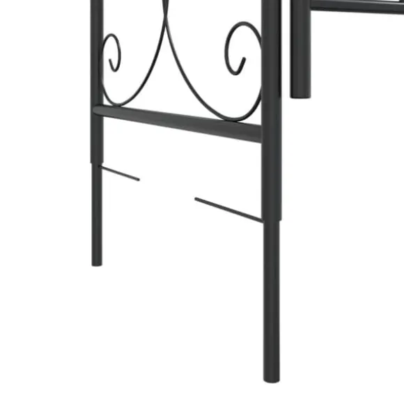 vidaXL havebue med låge 108x45x235 cm stål sort - Havebuer, espalierer & pergolaer
