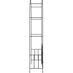 vidaXL havebue med låge 138x40x238 cm sort - Havebuer, espalierer & pergolaer
