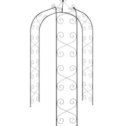 vidaXL havebue Ø180x255 cm stål sort - Havebuer, espalierer & pergolaer
