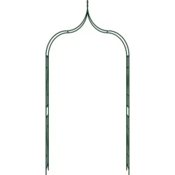 vidaXL havebue 120x38x258 cm jern mørkegrøn - Havebuer, espalierer & pergolaer