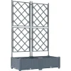 vidaXL Havekrukke med trellis Lysegrå 80 x 40 x 125.5 cm PP