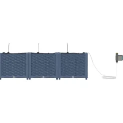 vidaXL Havekrukker Grå 120 x 40 x 37,5 cm Stål