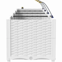 vidaXL Havekrukker Hvid 160 x 40 x 37,5 cm Stål