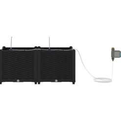 vidaXL Havekrukker Sort 80 x 40 x 37,5 cm Stål