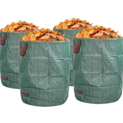 vidaXL Havematerialeposer 4 pcs Grøn 66 x 66 x 83.5 cm Polypropylen